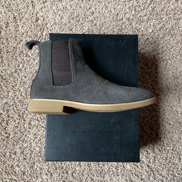 charcoal grey chelsea boots